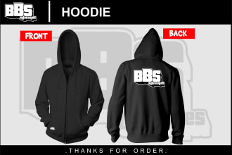 make a hoodie mock up and tech pack with your idea