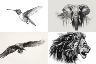 bold and captivating custom realistic animal tattoo design
