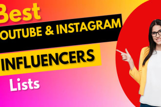 research influencers on instagram and youtube for influencer marketing