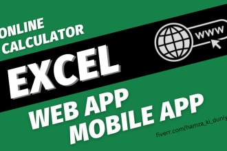 convert your excel applications into websites, desktop application or mobile app