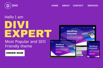 be divi expert for divi wordpress website, divi theme or divi builder