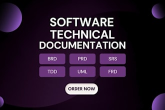 make detailed software documentation srs and technical docs