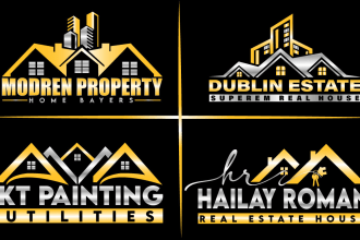 design real estate logo with branding kit