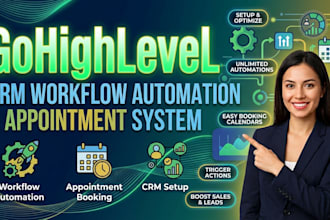 setup gohighlevel CRM workflow automation and appointment system