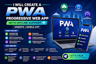 progressive web app, pwa, custom web app, data driven app