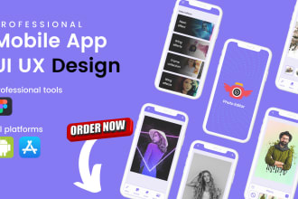 do stunning mobile app design and prototype in figma