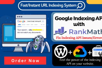set up the google indexing API with rank math for wordpress