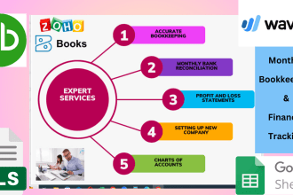 do bookkeeping and tracking in wave, zohobooks, quickbooks