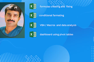 assist you with excel formulas, macros, and pivot tables