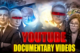 create history documentary videos for youtube and documentary style like vox
