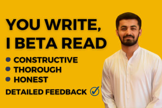 beta read your manuscript