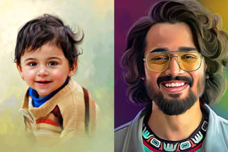 do digital oil painting for you