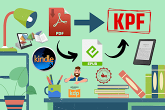convert PDF to epub, mobi, kdp paperback, ebook conversion, ebook formatting