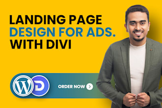 design high converting landing page for ads with divi theme