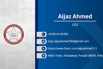 design professional business card and visiting card