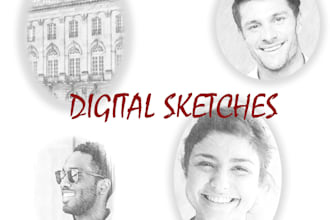 do a photo pencil sketch for the images