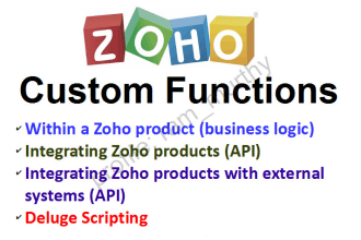 help you with custom functions in deluge for any zoho product