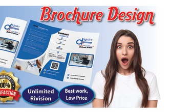 do high quality trifold brochure design in low price with unlimited revision