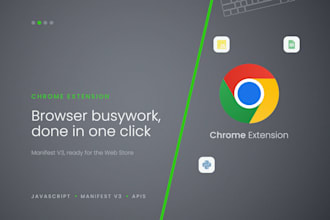 build a custom chrome extension to automate tasks