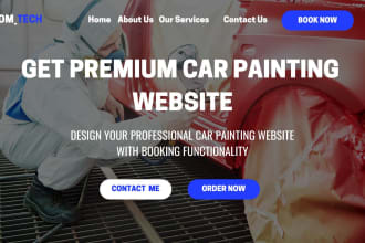 design professional car wash website, car repair website, car detailing website