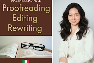 professionally proofread edit and rewrite any text and ai content in italian