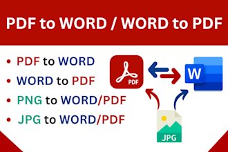 convert pdf to word and vice versa