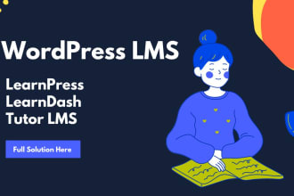 build your lms website or elearning website with wordpress