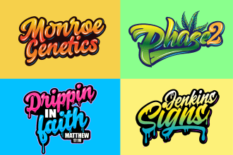 do hand lettering, urban streetwear an typography font logo