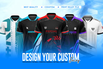 design sublimation esports, baseball and cornhole jersey