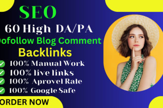 do 500 dofollow blog comments backlinks high quality da pa