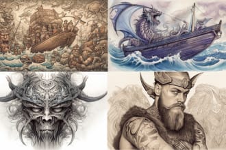 stunning custom tattoo design, viking, nordic and celtic styles