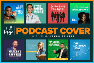 design a unique podcast cover art