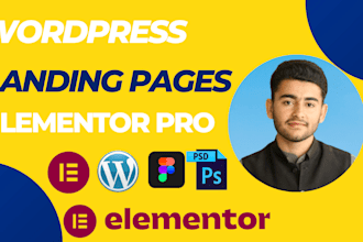 create wordpress landing page or elementor landing page