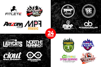 create an sports fitness event music business logo
