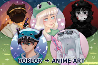 your roblox avatar or minecraft skin as anime style pfp