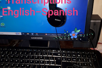 transcribe from spanish to english or english to spanish