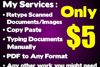 do fast typing, retype scanned documents, edit ms word, copy paste work