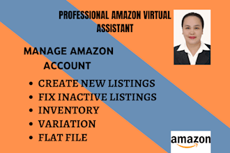 be your amazon virtual assistant, catalog specialist