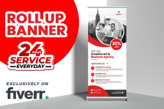design outstanding roll up banner, vinyl, hoarding, sign board, bandit sign