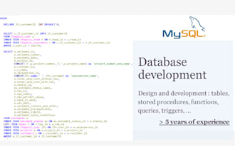 design and develop your mysql database