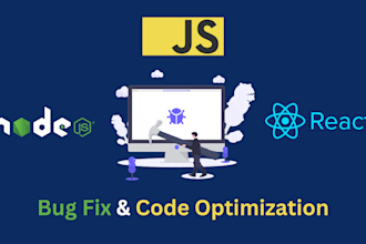 fix your node js, react js bugs, errors or issues