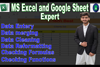 clean, merge, and reformat your data on an excel sheet