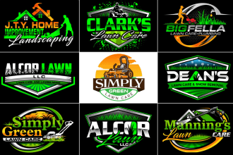 do gardening landscape and lawn care logo design