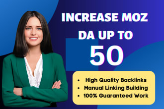 increase da domain authority of moz up to 50