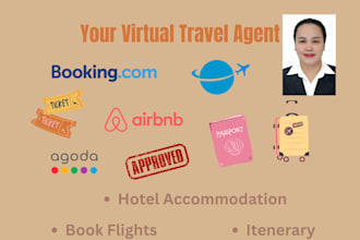 be your virtual travel agent, accommodation, flight