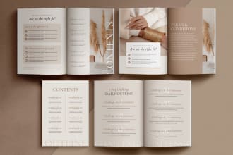 design canva ebook, pdf, worksheet, checklist and book cover