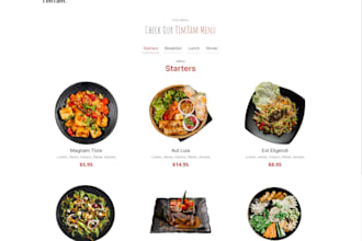 create digital menus including qr code for restaurants