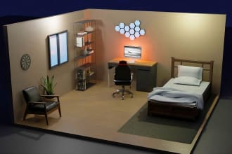make realistic low poly 3d environments