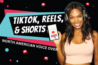 voice over for tiktok, reels and youtube in 24 hours