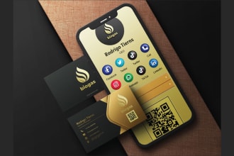 do professional digital business card and physical card